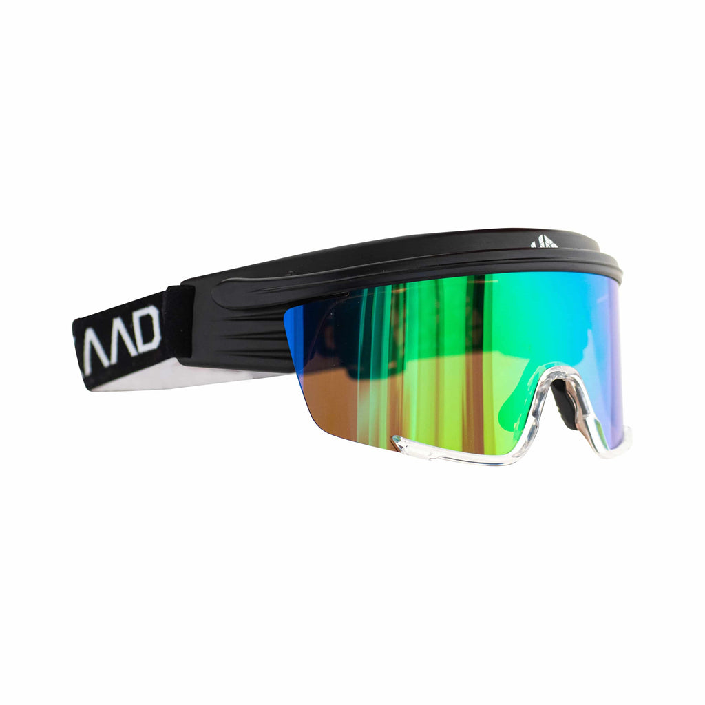 Skibriller SNOW EAGLE 2 sort med grønt Mirror-glass