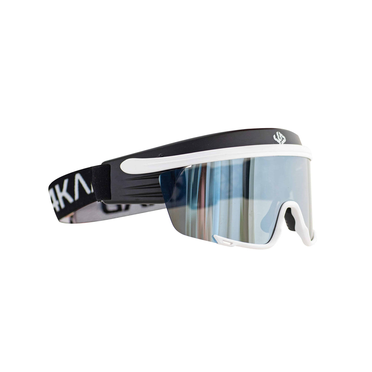 Skibriller SNOW EAGLE 2 hvit/sort med sølv Mirror-glass