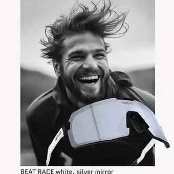 BEAT RACE sportsbriller hvit sort – produktbilde 5
