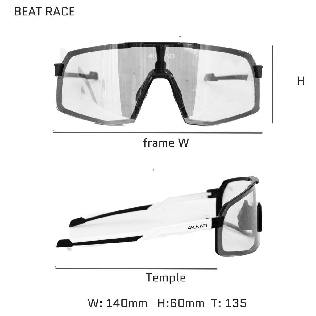 BEAT RACE sportsbriller hvit sort – produktbilde 9
