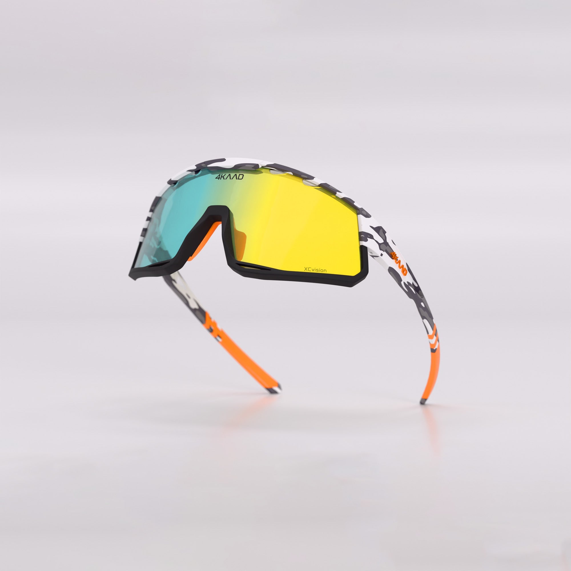 MIRADOR sportsbriller camo oransje, sidevisning