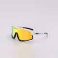 MIRADOR sportsbriller hvit og gull speilglass