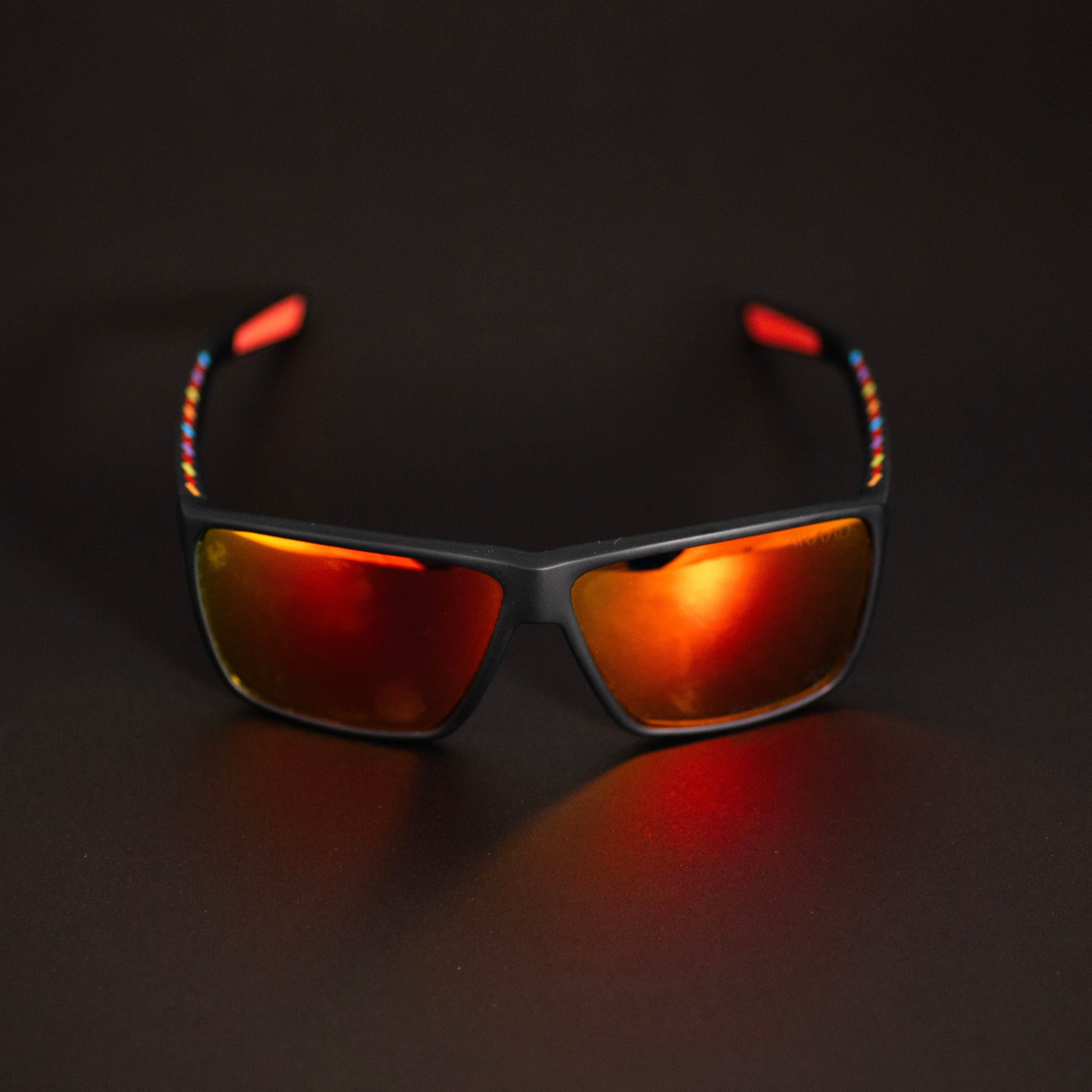 SUNSET SPORT La Vuelta solbriller svart rød – produktbilde 7